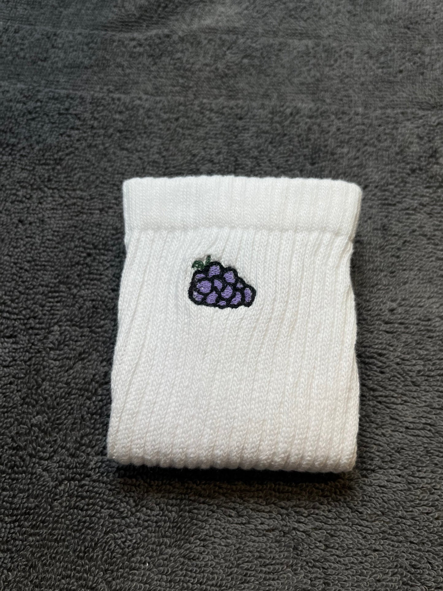 Grapes White Sock